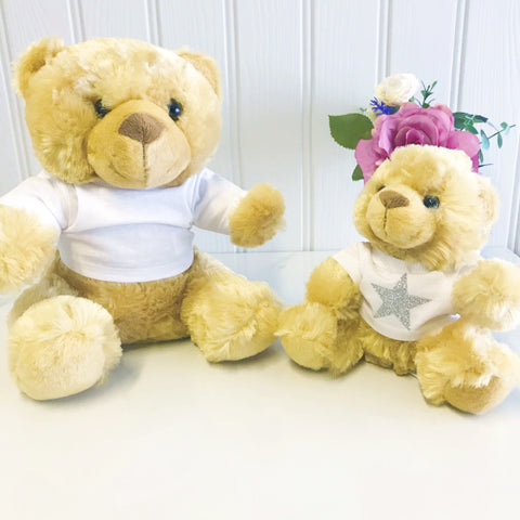 Glittery Star Personalised Candy Teddy Bear