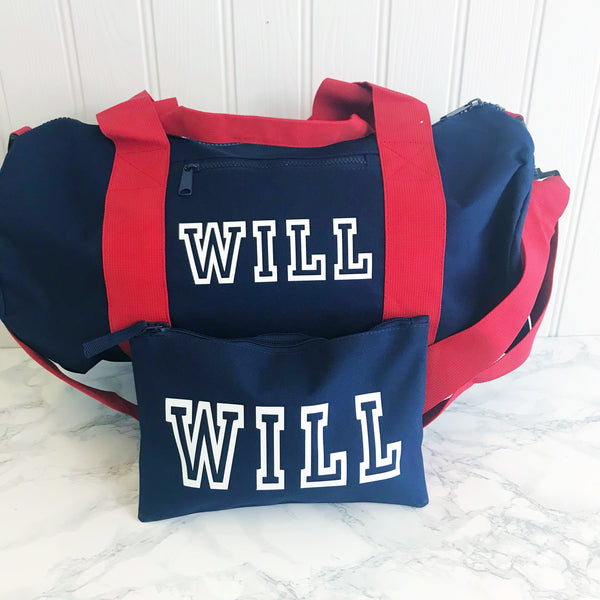Boys Personalised Sleepover Bag, Weekend Bag, Activity Bag, Wash Bag Gift For Boys
