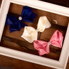 satin crystal hair bow