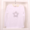 Starburst Diamante Long Sleeve White T Shirt