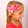 satin crystal hair bow