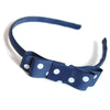 navy spot dot candy bows hair bows, stripe bows, stripey, bobbles, baby bands, hair accessories bows, stretchy baby headbands, felt bows, hair bobbles, headbands, alice bands, sweetie headband, hair clip hand tied hair bows sparkly hair bows