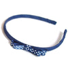 navy headband teeny tiny gingham dots spots hairbows hair accessories school hair bows hair clip headband candy bows