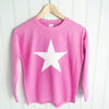 star top, girls top, girls star long sleeve top, star tshirt, glitter star, glitter t shirt, long sleeve t shirt for girls