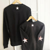 Mummy and Me Rose Gold Star Design GIFT SET Long Sleeve Sweatshirts - Charcoal Grey or Black