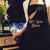 Adult 'Lets Wine Down' Apron - Teacher Gift,Mothers Day Gift, Perfect Gift for Mum, Sister, Daughter