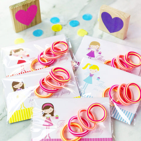 Fabulous Party Bag Filler Cards with Hair Bobbles