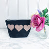 Sparkle Heart Make Up Toiletries Bag - Perfect Gift for Girls Mums & Friends