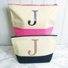 Personalised Name and Initial Two Tone Make Up Toiletries Bag - Perfect Gift for Girls Mums & Friends