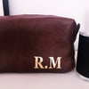 NEW Mens Personalised Traditional Wash,Toiletries & Grooming Bag - Perfect for Birthdays and Fathers Day - 2 Colour Ways