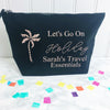 Personalised Holiday Make Up & Toiletries Bag