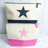 Personalised Star Name Two Tone Make Up Toiletries Bag - Perfect Gift for Girls Mums & Friends