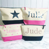 Personalised Star Name Two Tone Make Up Toiletries Bag - Perfect Gift for Girls Mums & Friends