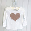 girls heart t shirt rose gold, girls long sleeve t shirt, white t shirt, black t shirt, mummy and me hoodie, girls rose gold top, girls hoodie, heart hoodie