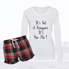 Ladies Weekend Recovery Prosecco & Gin Short Pyjamas with Sweatshirt Top