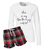 Ladies Weekend Recovery Prosecco & Gin Short Pyjamas with Long Sleeve Top