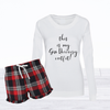 Ladies Weekend Recovery Prosecco & Gin Short Pyjamas with Sweatshirt Top