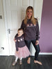 Mummy and Me Rose Gold Star Design GIFT SET Long Sleeve Sweatshirts - Charcoal Grey or Black