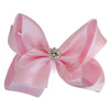 satin crystal hair bow