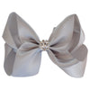 satin crystal hair bow