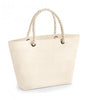 Personalised Natural Ivory Canvas and Rope Tote Beach Bag With Any Phrase/Name