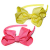 Gift Set of 2 Traditional Bow Headband navy white pink green rose lilac yellow ivory red