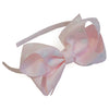 Girls Traditional Boutique Bow Headband in Grosgrain Ribbon with Dots