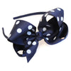 Girls Traditional Boutique Bow Headband in Grosgrain Ribbon with Dots