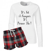 Ladies Weekend Recovery Prosecco & Gin Short Pyjamas with Long Sleeve Top