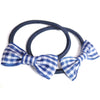 Mini Hair Bow Bobbles in Pairs for School In Gingham and Solid Ribbon