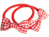 Mini Hair Bow Bobbles in Pairs for School In Gingham and Solid Ribbon