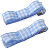School Ribbon Clippies Sold in Pairs -  in Gingham Ribbon