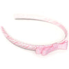 pink headband teeny tiny gingham dots spots hairbows hair accessories school hair bows hair clip headband candy bows