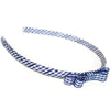 navy headband teeny tiny gingham dots spots hairbows hair accessories school hair bows hair clip headband candy bows