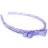 lilac purple headband teeny tiny gingham dots spots hairbows hair accessories school hair bows hair clip headband candy bows