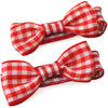 Back to School Gift Card and Pair of Mini Bow Clips in Solid and Gingham Ribbon