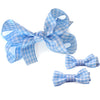 Gingham Ribbon Hair Bow and Mini Hair Bow Set