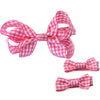 Gingham Ribbon Hair Bow and Mini Hair Bow Set
