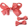Gingham Ribbon Hair Bow and Mini Hair Bow Set