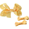 Gingham Ribbon Hair Bow and Mini Hair Bow Set
