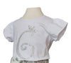 Girls Diamante Sparkly White Number T-Shirt - Available Short or Long Sleeves