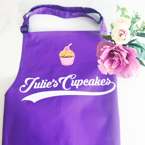 Adult Personalised Cupcake Apron, Mother's Day Gift, Perfect Gift for Mum, Sister, Daughter