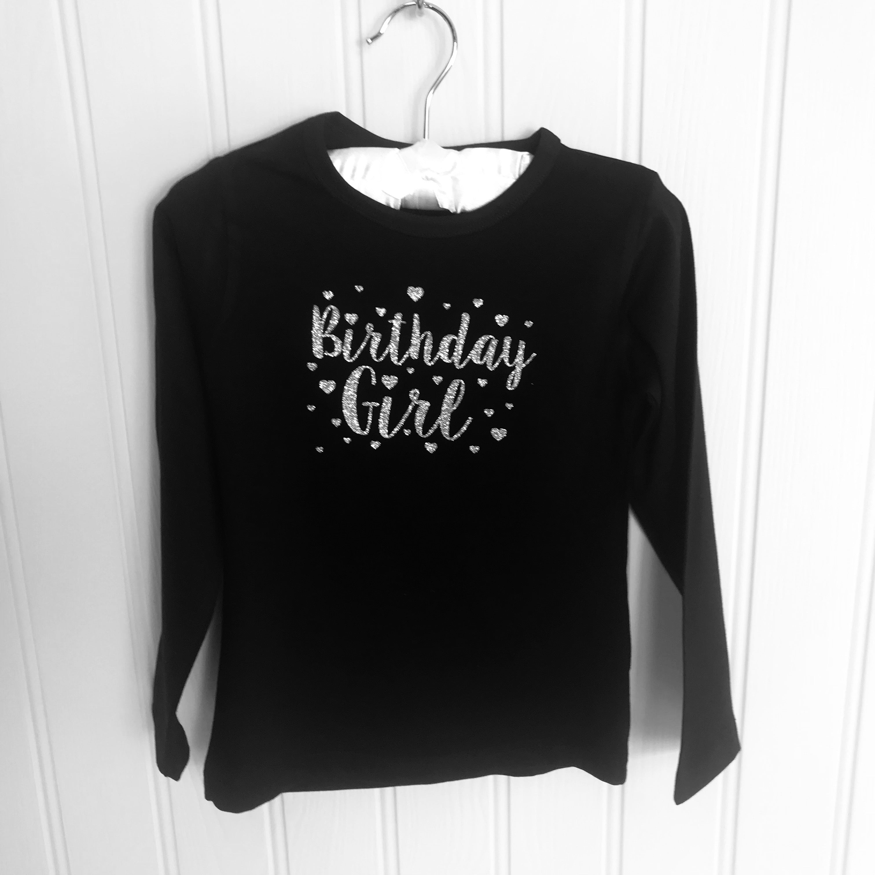 Glitter birthday 2025 girl shirt
