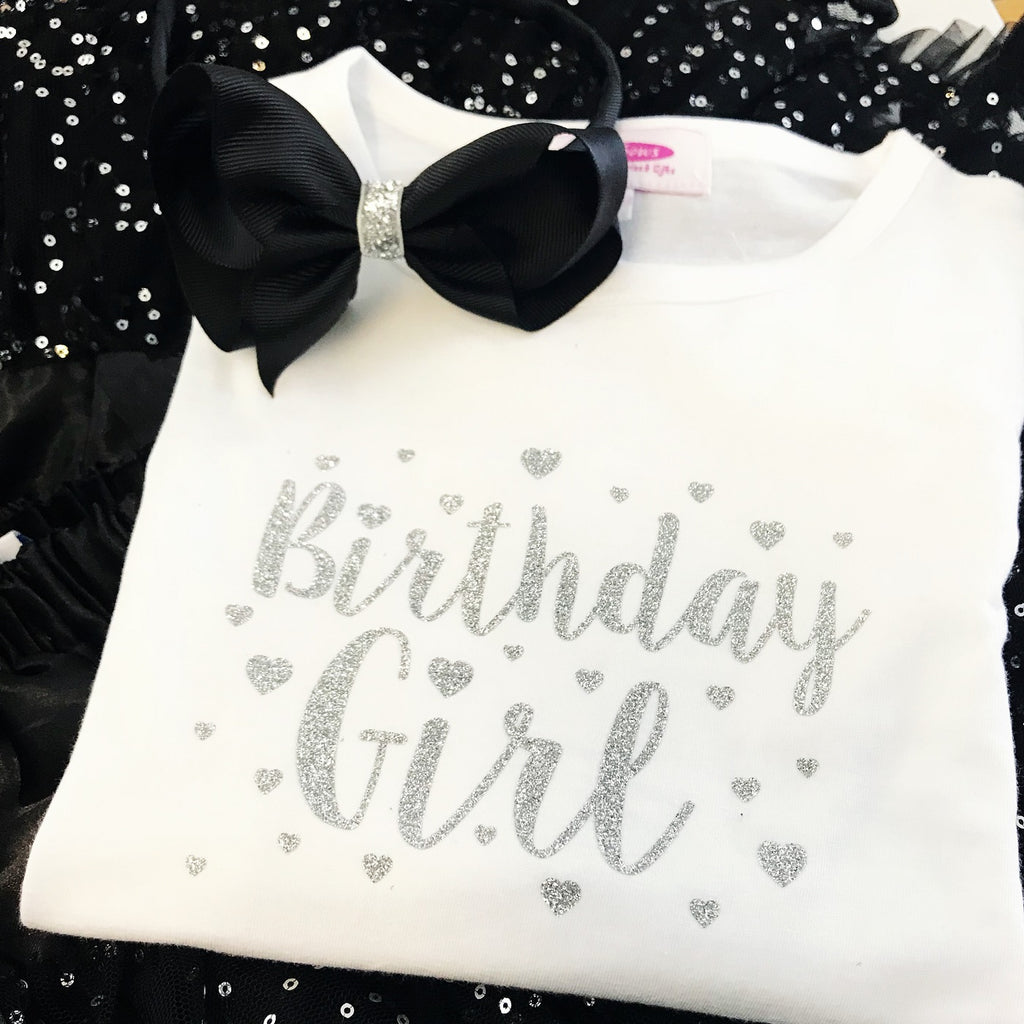 Glitter birthday discount girl shirt