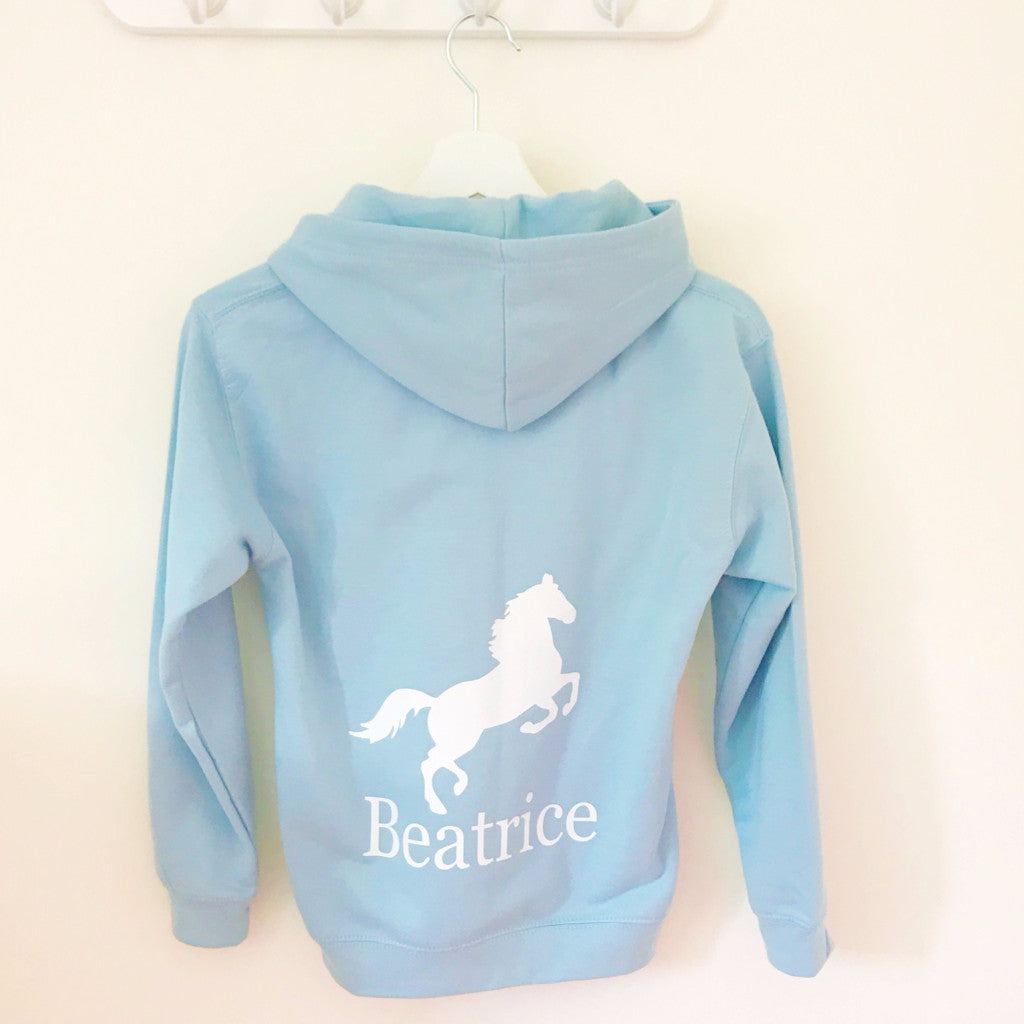 Girls Horse Riding Personalised Hoodie 7 colours