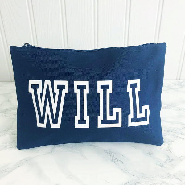Boys' Personalised Wash Bag, Accessories Bag - 5 Colour Options