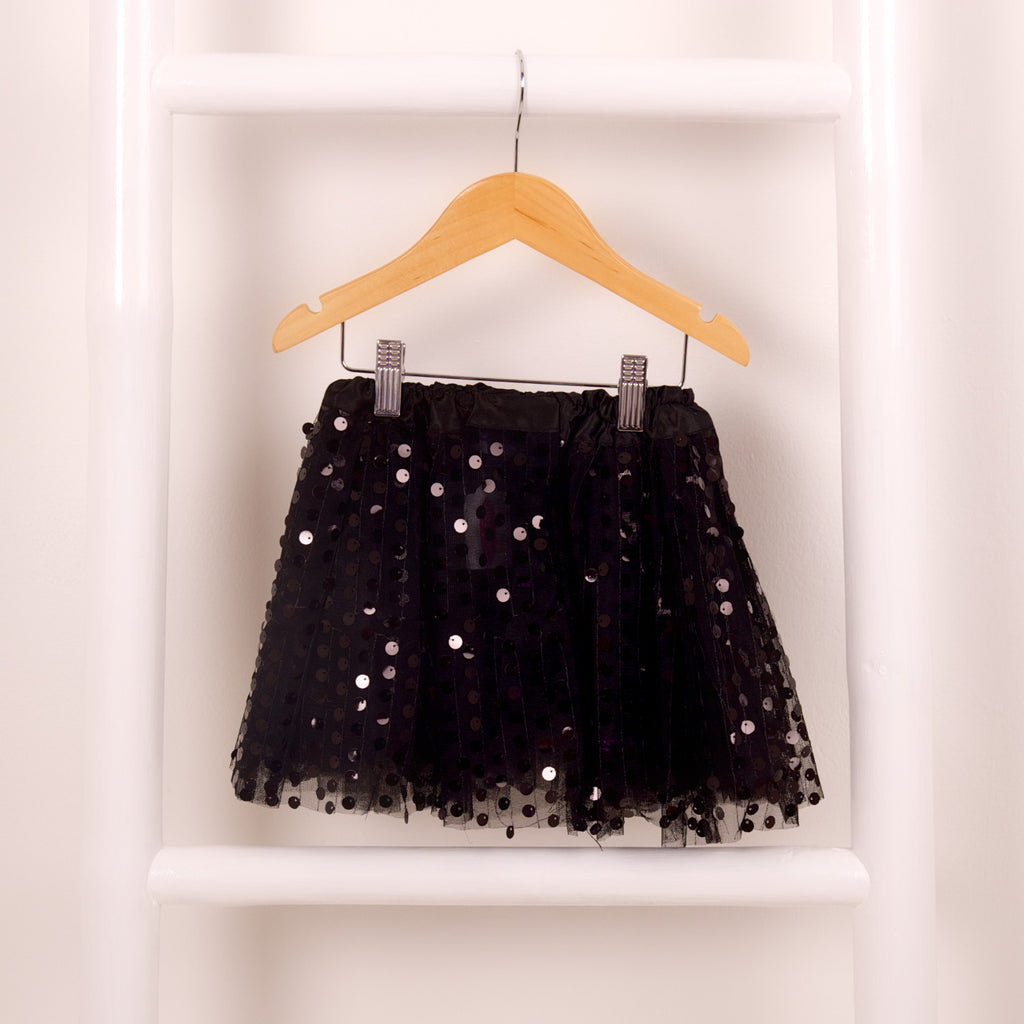 Black sparkle best sale tutu skirt