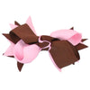chocolate brown pink two tone twist candy bows hair bows, stripe bows, stripey, bobbles, baby bands, hair accessories bows, stretchy baby headbands, felt bows, hair bobbles, headbands, alice bands, sweetie headband, hair clip hand tied hair bows sparkly hair bows