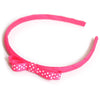 shocking pink headband teeny tiny gingham dots spots hairbows hair accessories school hair bows hair clip headband candy bows