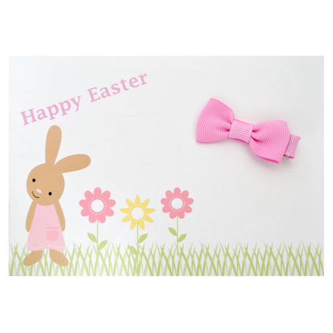 Easter Bunny Gift Card with Mini Bow Clip